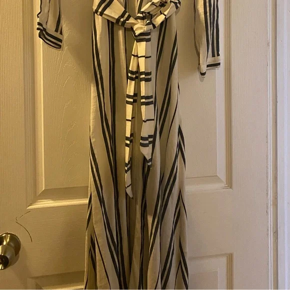 Brand new Zara button down Tie Maxi dress - Picture 2 of 3